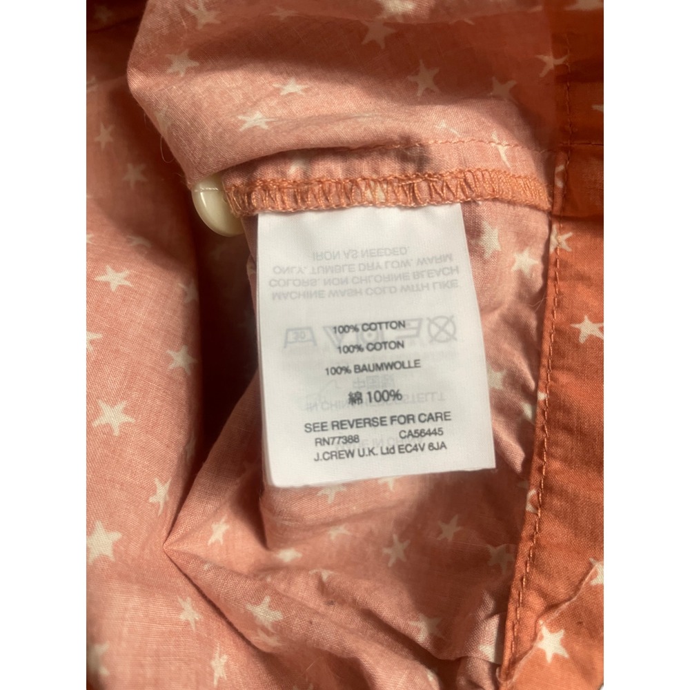 Madewell Small Orange White 100% Cotton Ladies Cute Top - Picture 5 of 7